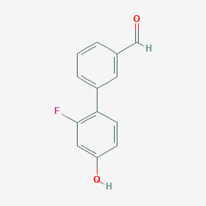 molecular formula C13H9FO2 B6363987 3-Fluoro-4-(3-formylphenyl)phenol CAS No. 1225902-90-8