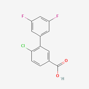 molecular formula C13H7ClF2O2 B6364030 4-Chloro-3-(3,5-difluorophenyl)benzoic acid CAS No. 1225904-04-0