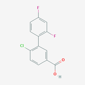 molecular formula C13H7ClF2O2 B6364090 4-Chloro-3-(2,4-difluorophenyl)benzoic acid CAS No. 1225904-53-9