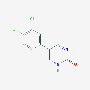 molecular formula C10H6Cl2N2O B6364181 5-(3,4-Dichlorophenyl)pyrimidin-2(1H)-one CAS No. 1111108-09-8