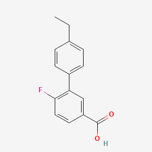 molecular formula C15H13FO2 B6364203 3-(4-Ethylphenyl)-4-fluorobenzoic acid CAS No. 1261901-66-9
