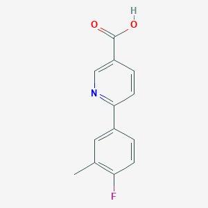 molecular formula C13H10FNO2 B6364208 6-(4-Fluoro-3-methylphenyl)pyridine-3-carboxylic acid CAS No. 1262004-38-5