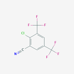 molecular formula C9H2ClF6N B6364364 2-Chloro-3,5-bis(trifluoromethyl)benzonitrile CAS No. 1309602-03-6