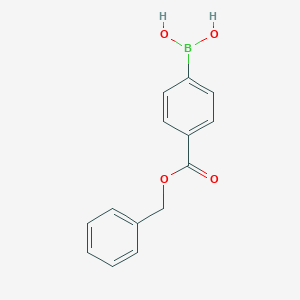 molecular formula C14H13BO4 B063644 4-Benzyloxycarbonylphenylboronic acid CAS No. 184000-11-1