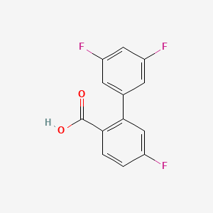 molecular formula C13H7F3O2 B6364447 2-(3,5-Difluorophenyl)-4-fluorobenzoic acid CAS No. 1184266-77-0