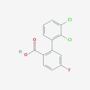 molecular formula C13H7Cl2FO2 B6364451 2-(2,3-Dichlorophenyl)-4-fluorobenzoic acid CAS No. 1178742-29-4