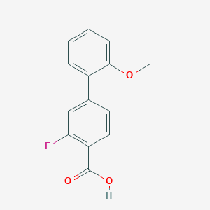 B6364485 2-Fluoro-4-(2-methoxyphenyl)benzoic acid, 95% CAS No. 1179609-46-1