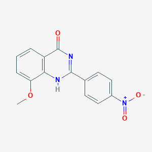 molecular formula C15H11N3O4 B063645 8-Methoxy-2-(4-nitro-phenyl)-3H-quinazolin-4-one CAS No. 181135-49-9