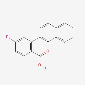 molecular formula C17H11FO2 B6364577 4-Fluoro-2-(naphthalen-2-YL)benzoic acid CAS No. 1182766-64-8