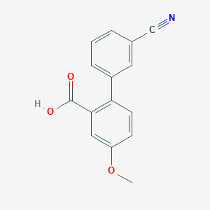 molecular formula C15H11NO3 B6364614 2-(3-Cyanophenyl)-5-methoxybenzoic acid CAS No. 1178101-51-3
