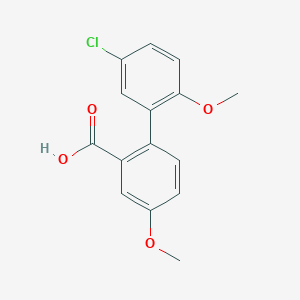 molecular formula C15H13ClO4 B6364673 2-(5-Chloro-2-methoxyphenyl)-5-methoxybenzoic acid CAS No. 1184418-15-2