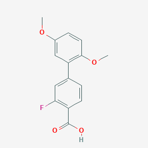 molecular formula C15H13FO4 B6364758 4-(2,5-Dimethoxyphenyl)-2-fluorobenzoic acid CAS No. 1184077-24-4
