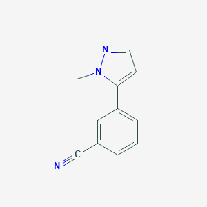 molecular formula C11H9N3 B063650 3-(1-Methyl-1H-pyrazol-5-yl)benzonitrile CAS No. 179055-95-9