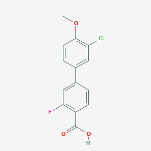 molecular formula C14H10ClFO3 B6365055 4-(3-Chloro-4-methoxyphenyl)-2-fluorobenzoic acid CAS No. 1184800-22-3