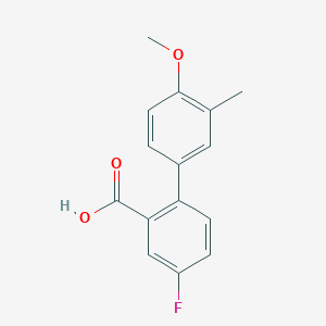 molecular formula C15H13FO3 B6365061 5-Fluoro-2-(4-methoxy-3-methylphenyl)benzoic acid CAS No. 1182741-34-9