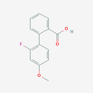 molecular formula C14H11FO3 B6365122 2-(2-Fluoro-4-methoxyphenyl)benzoic acid CAS No. 1184363-23-2