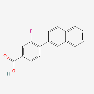 molecular formula C17H11FO2 B6365183 3-Fluoro-4-(naphthalen-2-YL)benzoic acid CAS No. 1261907-62-3
