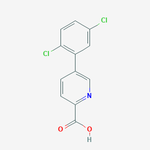 molecular formula C12H7Cl2NO2 B6365335 5-(2,5-Dichlorophenyl)picolinic acid CAS No. 1261980-49-7