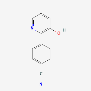 molecular formula C12H8N2O B6365801 4-(3-Hydroxypyridin-2-yl)benzonitrile CAS No. 910649-33-1