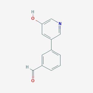 molecular formula C12H9NO2 B6365870 3-(5-Hydroxypyridin-3-yl)benzaldehyde CAS No. 1261956-47-1