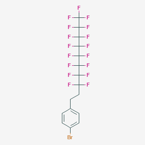 molecular formula C16H8BrF17 B063660 1-Bromo-4-(3,3,4,4,5,5,6,6,7,7,8,8,9,9,10,10,10-heptadecafluorodecyl)benzene CAS No. 195324-88-0