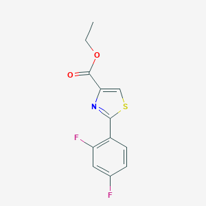 molecular formula C12H9F2NO2S B063661 2-(2,4-二氟苯基)噻唑-4-甲酸乙酯 CAS No. 175276-93-4