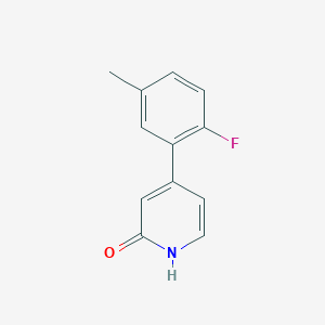 4-(2-Fluoro-5-methylphenyl)-2-hydroxypyridine, 95%