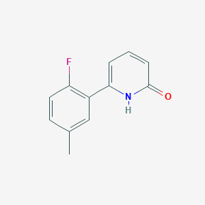 molecular formula C12H10FNO B6366138 6-(2-Fluoro-5-methylphenyl)-2-hydroxypyridine, 95% CAS No. 1111113-00-8