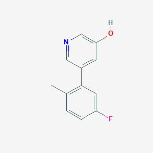molecular formula C12H10FNO B6366183 5-(5-Fluoro-2-methylphenyl)pyridin-3-ol CAS No. 1261944-86-8