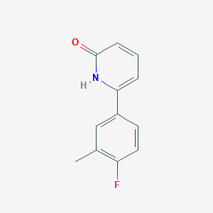 molecular formula C12H10FNO B6366186 6-(4-Fluoro-3-methylphenyl)-2-hydroxypyridine CAS No. 1111110-66-7