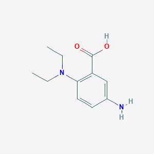 molecular formula C11H16N2O2 B063662 5-Amino-2-(diethylamino)benzoic acid CAS No. 165662-26-0