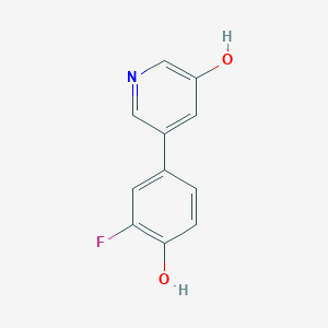 molecular formula C11H8FNO2 B6366211 5-(3-Fluoro-4-hydroxyphenyl)pyridin-3-ol CAS No. 1261971-49-6