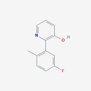 molecular formula C12H10FNO B6366217 2-(5-Fluoro-2-methylphenyl)pyridin-3-ol CAS No. 1261907-44-1