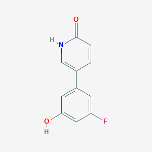 molecular formula C11H8FNO2 B6366226 5-(3-Fluoro-5-hydroxyphenyl)pyridin-2(1H)-one CAS No. 1261971-69-0
