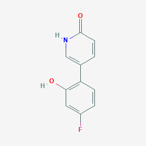 5-(4-Fluoro-2-hydroxyphenyl)-2-hydroxypyridine, 95%