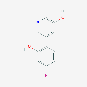 5-(4-Fluoro-2-hydroxyphenyl)-3-hydroxypyridine, 95%