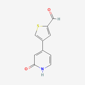 4-(2-Formylthiophen-4-yl)-2-hydroxypyridine, 95%