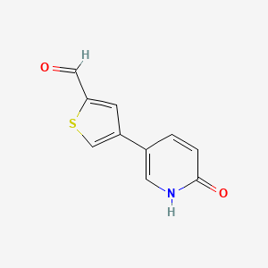 5-(2-Formylthiophen-4-yl)-2-hydroxypyridine, 95%
