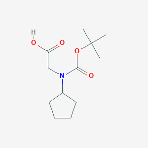 molecular formula C12H21NO4 B063663 N-Boc-N-cyclopentyl-amino-acetic acid CAS No. 172834-23-0