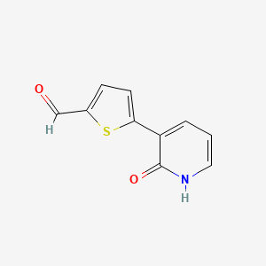 molecular formula C10H7NO2S B6366326 3-(5-Formylthiophen-2-yl)-2-hydroxypyridine, 95% CAS No. 1261941-32-5