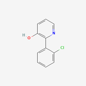 molecular formula C11H8ClNO B6366346 2-(2-Chlorophenyl)-3-hydroxypyridine, 95% CAS No. 1261995-81-6