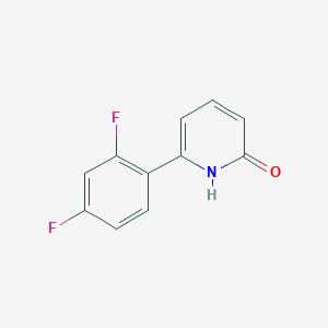 molecular formula C11H7F2NO B6366396 6-(2,4-Difluorophenyl)-2-hydroxypyridine, 95% CAS No. 1111110-73-6