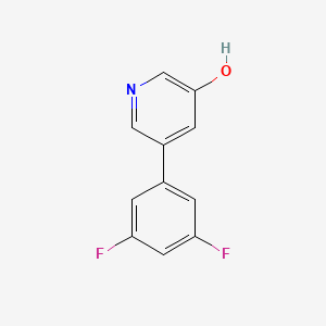molecular formula C11H7F2NO B6366431 5-(3,5-Difluorophenyl)pyridin-3-ol CAS No. 1261995-95-2