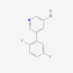 molecular formula C11H7F2NO B6366478 5-(2,5-Difluorophenyl)pyridin-3-ol CAS No. 1261998-51-9