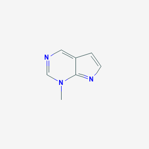 molecular formula C7H7N3 B063665 1-Methyl-1H-pyrrolo[2,3-d]pyrimidine CAS No. 159431-45-5