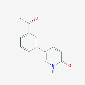 B6366519 5-(3-Acetylphenyl)-2-hydroxypyridine, 95% CAS No. 1111110-05-4