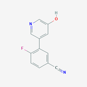 5-(5-Cyano-2-fluorophenyl)-3-hydroxypyridine, 95%