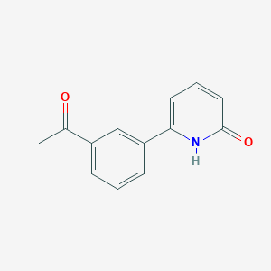molecular formula C13H11NO2 B6366603 6-(3-Acetylphenyl)-2-hydroxypyridine, 95% CAS No. 1111111-27-3