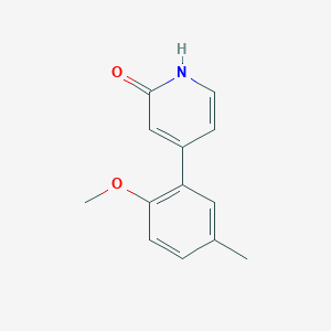 molecular formula C13H13NO2 B6366751 2-Hydroxy-4-(2-methoxy-5-methylphenyl)pyridine CAS No. 1261992-46-4