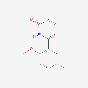 B6366757 2-Hydroxy-6-(2-methoxy-5-methylphenyl)pyridine, 95% CAS No. 1111110-51-0